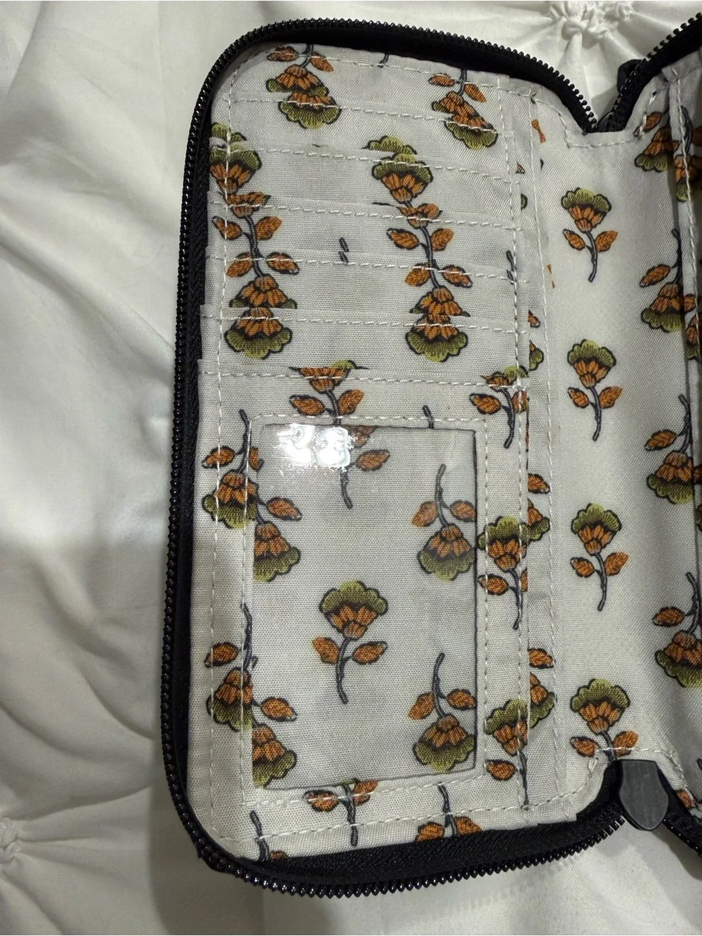 Vera Bradley Black Quilted Phone Wristlet Case